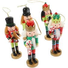 5 Pcs Hanging Nutcracker Decor Nutcrackers Craft Desktop Decoration