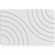 Stone Bath Mat Diatomaceous Earth: Quick Drying Shower Mat Non-Slip Super Abs...