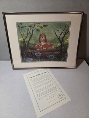  Disney Studios Exclusive 144/500 Fox and the Hound Hand-Painted Animation Cel 