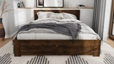 *NODAX*  Wooden King Size Bed Frame With Solid Slats Model Polaris (F11)