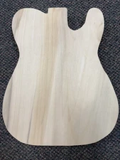 Popular 1-piece guitar body blank   Cut to "tele" shape   #3157