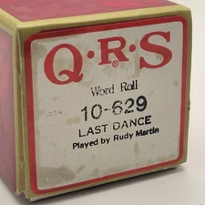 QRS Word Roll Donna Summer Last Dance Rudy Martin 10-629 Player Piano Roll