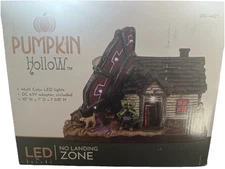 No Landing Zone Alien Theme Spooky Halloween Village Multi Color LED Lights