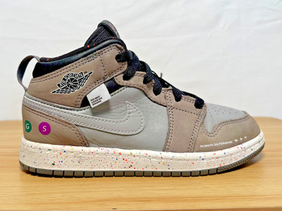 Air Jordan 1 Mid Wings NYC Subway GS FZ1209-001 Size 1Y -Youth