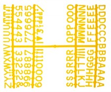 Beaumont Letter Set 1/2" Yellow 660 Characters A-Sign Peg Board Highly Visible