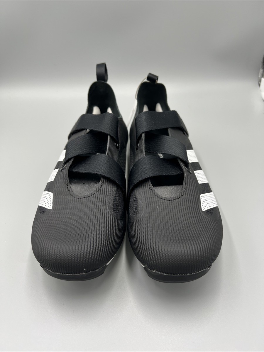 New Adidas Mens The Indoor Cycling Shoes Size 8.5 Black White Adidas The Indoor Cycling Shoes, Black/White, Men main image 2