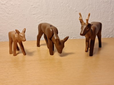 Playmobil Tiere Tierpark Gehege Zoo Schloss Bauernhof Rotwild  Reh Kitz