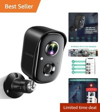 2K Wireless Security Camera Battery Powered with AI Motion Detection