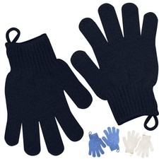 Exfoliating Glove with Hanging Loop - Bath Gloves 1 Pair Shower Gloves, Heavy...