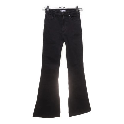Bershka Denim, Jeans, Größe: 34, FLARE, Schwarz, Einfarbig, Denim, Damen #RNp