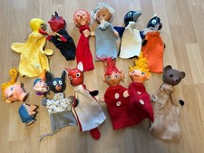 DDR Handpuppen Konvolut Sandmann Pittiplatsch Schnatterinchen