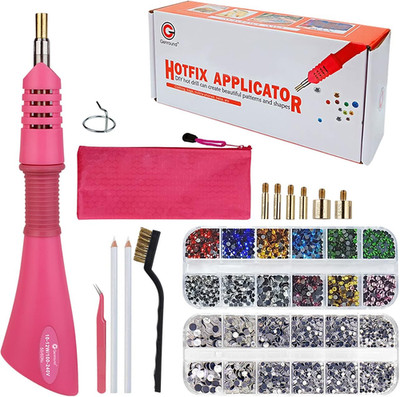 Hotfix Rhinestone Applicator, Iron-on Hotfix Applicator Tool Wand Tool Set wi...