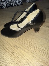 Vintage Leo  s Black Leather Heeled Tap Shoes