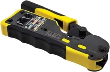Klein Tools VDV226-110 Ratcheting Modular Data Cable Crimper / Stripper / Cutter