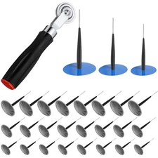 37 Pcs Tire Plug Patch Kit Rubber Tire Repair Patch Plug Include Puncture Rep...