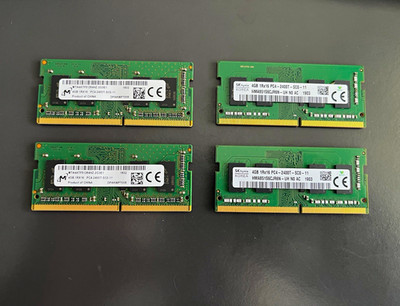 2x4GB SK Hynix and 2x4GB Micron = 16GB (4x4GB) DDR4 PC4-2400T 260-Pin SO-DIMM