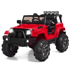 Costway 12V Kids Truck Car w/ Remote Control MP3 Music LED Lights Red
