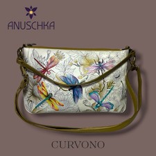 Anuschka Hand Painted Leather Dragonfly Flora...