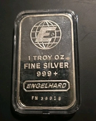 A ENGELHARD 1 OZ. SILVER COLLECTABLE BULLION SILVER BAR NICE SILVER BAR
