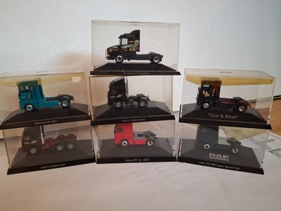 herpa lkw 1:87 7 Stück Renauld, Iveco,Volvo, Daf, Scania,Zugmaschinen Unbespielt