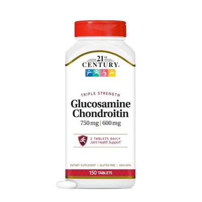 21st Century Glucosamine Chondroitin 750/600mg - Triple Strength, Tablets, 150