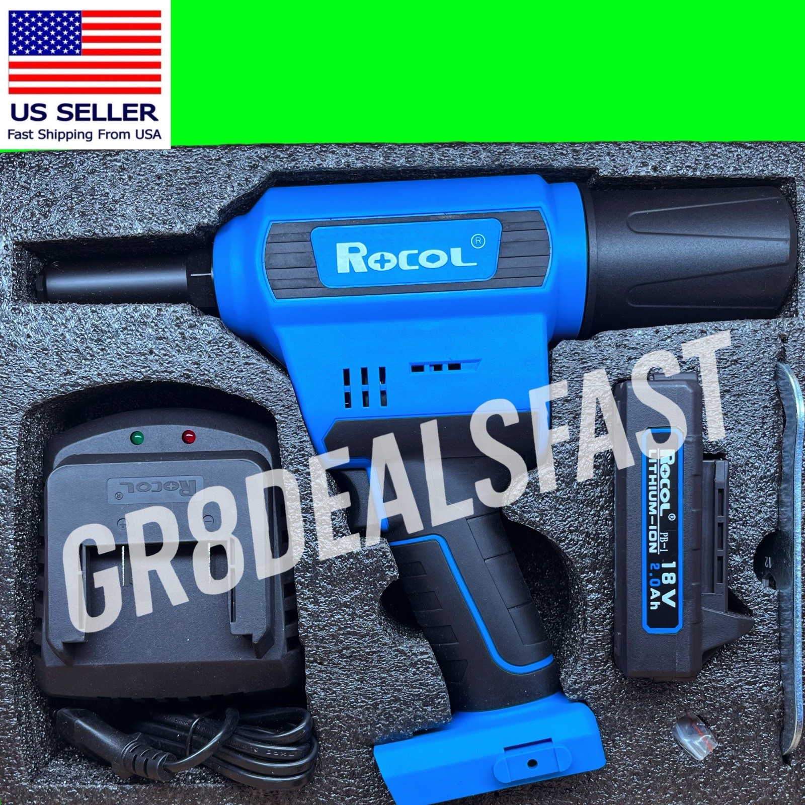 Cordless 1/4” Blind Rivet Gun Battery Riveter Electric Not Milwaukee 2660-20 💥