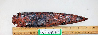 9'' Mahogany Obsidian  Spearhead - Hunting - Ceremonial - Hand Knapped