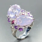 Gemstone Natural Lavender Quartz Ring 925 Sterling Silver Size 8.75 /R464865