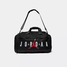 NEW Nike Air Jordan Velocity Duffel Bag - BLACK/White, Small 20" x 12" x 8"