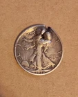 1936 S Walking Liberty Silver Half Dollar Damaged ~ Ugly Coin