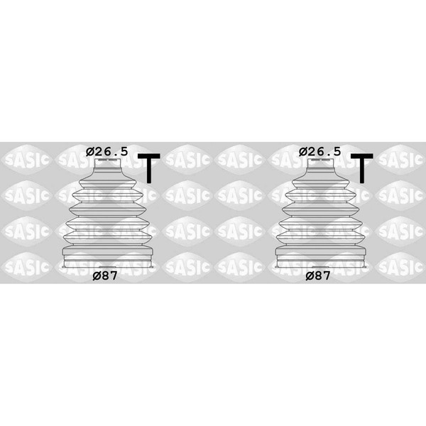2X Sasic Achsmanschetten Satz Radseitig Passend FüR Dacia Duster Renault Fluence-image