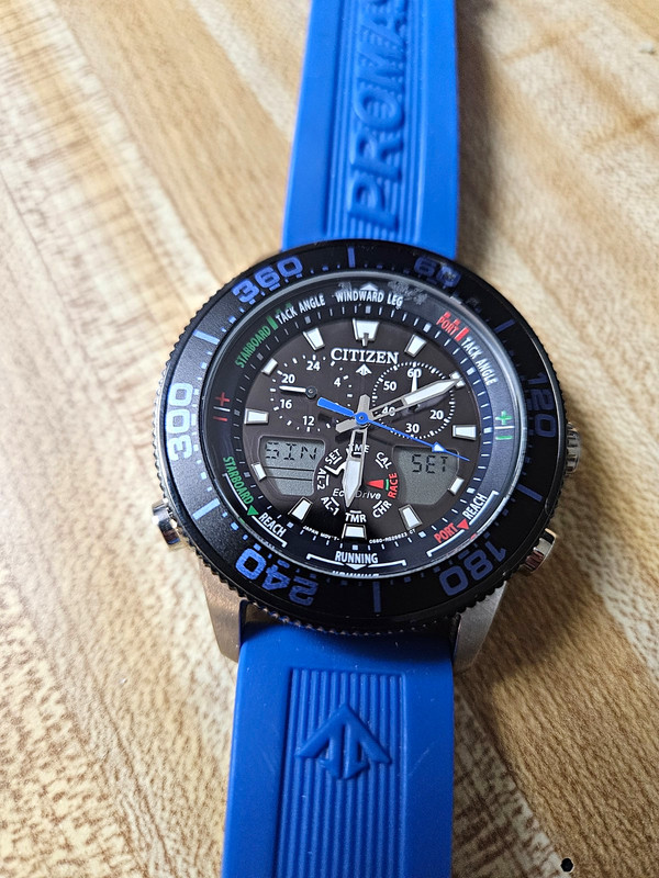 Citizen Eco-Drive Promaster 49mm Analog/Digital 200m Blue Rubber Bezel