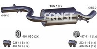MittelschalldäMpfer Ernst 155182 FüR 1T1 VW Touran 1T2 TSI FSI