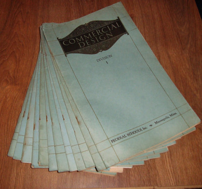 Vintage 1927 Commercial Design Federal Schools Booklets With Drawings FULL SET