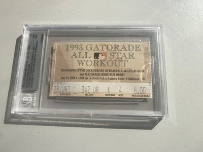 Rare 1993 ALL Star Home Run Derby Ticket Griffey Hits Warehouse - Beckett NM 7 - Image 1 of 2