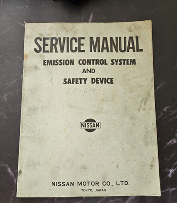 Datsun Nissan Emission Control System Safety Device Service Manual Motor Co LTD