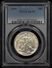 1916 Walking Liberty Half Dollar 50c PCGS AU55 - White & Lustrous!