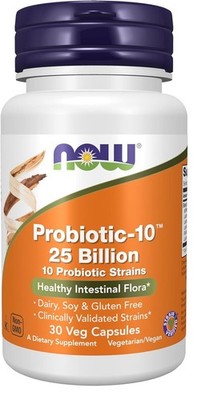 NOW Foods Probiotic-10  25 Billion CFU 30 Veg Capsules