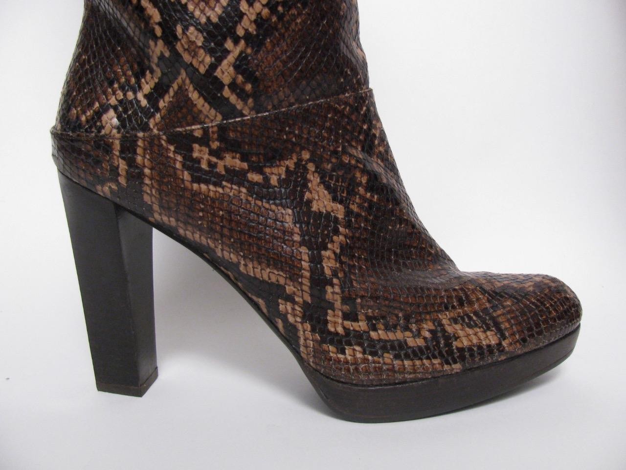 STUART WEITZMAN BOOTS PYTHON SNAKE PRINT LEATHER … - image 9