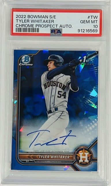 Tyler Whitaker 2022 Bowman Chrome Sapphire Edition Auto PSA 10 Houston Astros