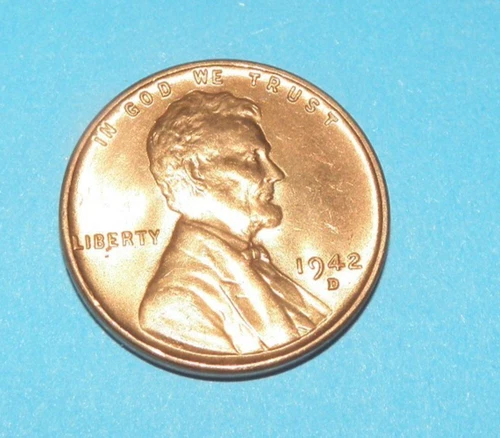 1942 D   LINCOLN WHEAT CENT   CHOICE RED UNCIRCULATED  #5
