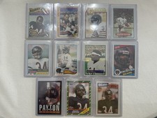 Walter Payton 1977-1987 Topps All 11 Base Cards Except For Rookie Card. rookie card picture
