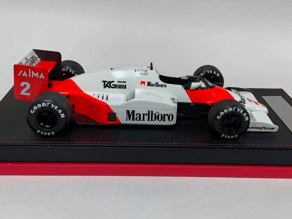 1/18 modelos AB F1 McLaren MP 4/2B de 1985 Prost Car #2 base de cuero AB2-11 Foto 4 de 4