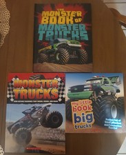 Monster Trucks Children 's Book Bundle. Soft Hardcover. Set Of 3. Pre-owned.