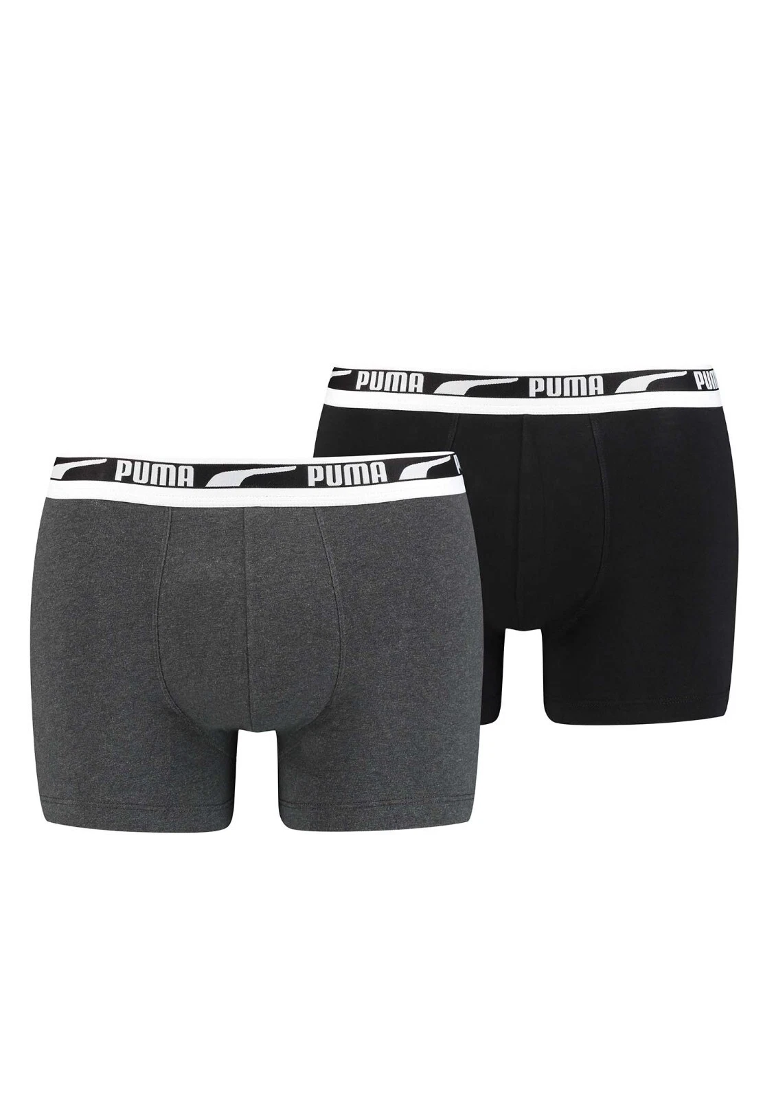 Confezione 2 Boxer Puma Uomo Intimo Confezione Doppia SMALL NERO GRIGIO