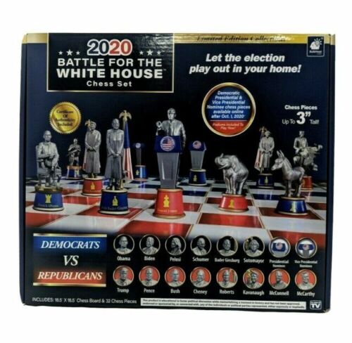 2020 Presidential Election Battle Chess Set Trump Biden Pence Pelosi(NIB) - Picture 1 of 1