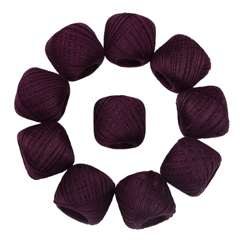 Crochet Cotton Thread Yarn Set of 10 Balls, 20 Gm 55 to 60 mtr Approx Each Balls - Picture 29 of 55