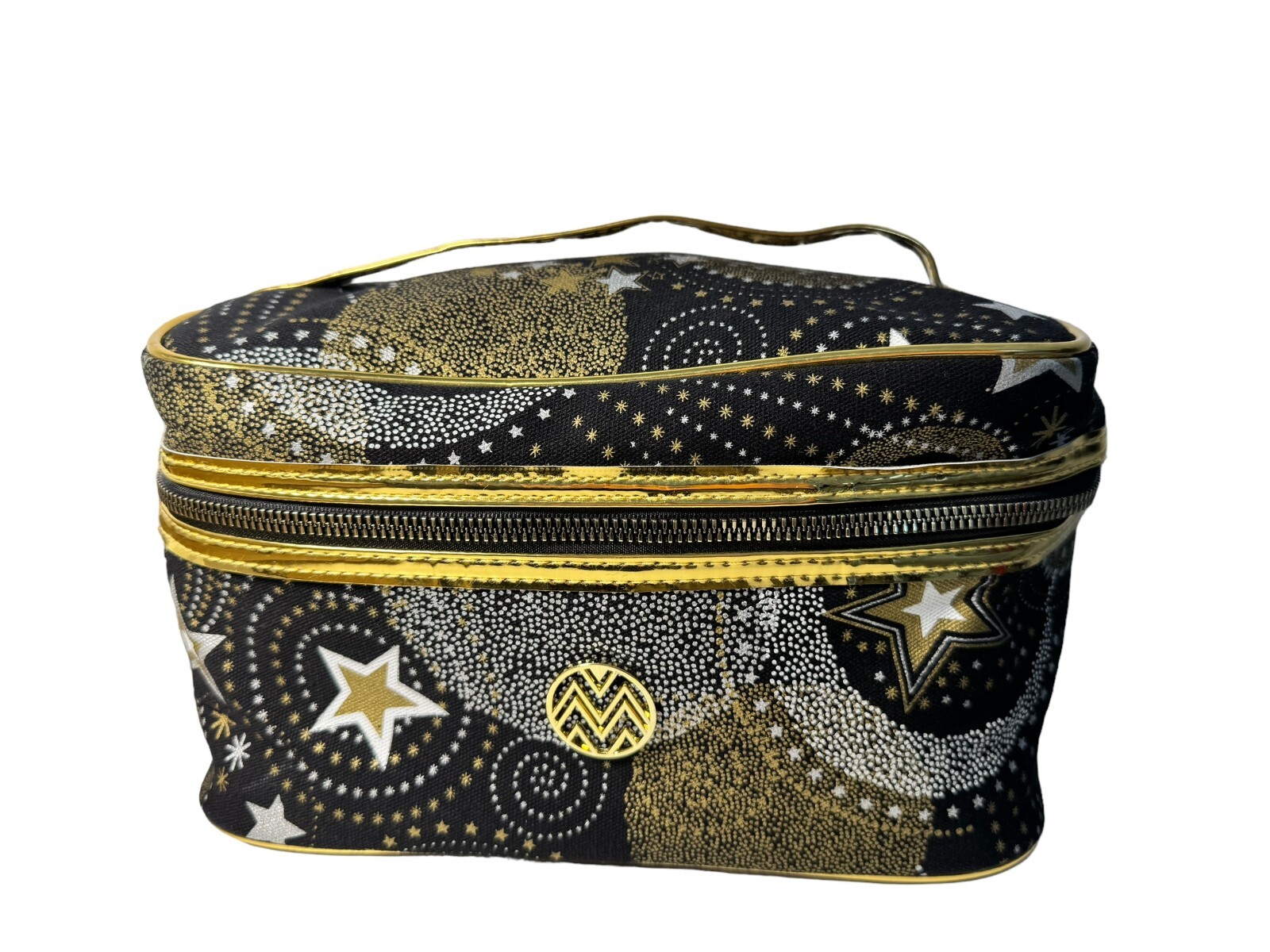 Star Sign SpaceBlack and Gold  Tasseled Makeup Bag. New