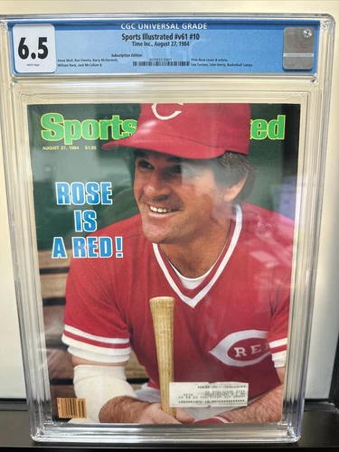 Pete Rose Sports Illustrated CGC 6.5, August 1984 #10 #v61, REDS MLB, MAGAZINE