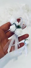Blumen Anstecker Wei&szlig; Br&auml;utigamanstecker Hochzeit Yaka Ignesi Cicegi D&uuml;g&uuml;n Damat